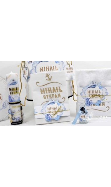 Trusou botez tematica navy Marine Nautical pastel 11